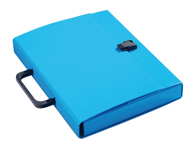 Koffer klapr a4 30mm glanskarton blauw