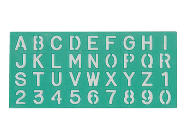 Lettersjabloon linex 30mm hoofdletters/letters/cijfers