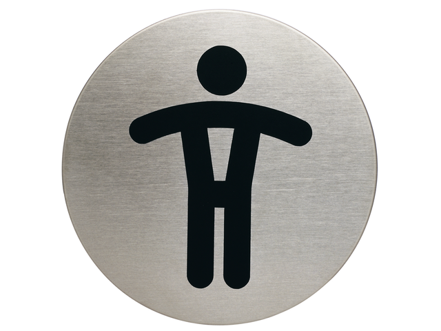 Infobord pictogram durable 4905 wc heren rond 83mm