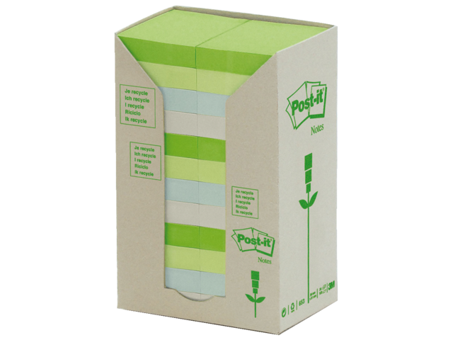 Post-it Notes memoblok recycled tower Pastel