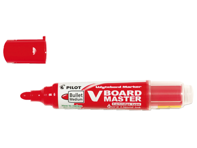 Viltstift pilot begreen whiteboard rond rood 2-3mm