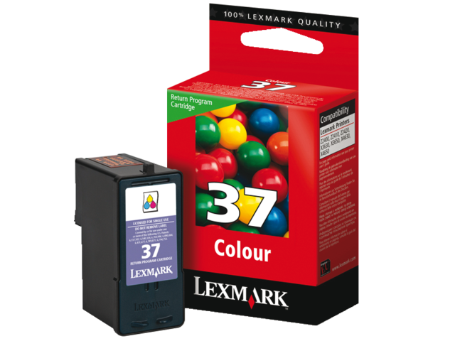 Inkcartridge lexmark 18c2140e 37 prebate kleur