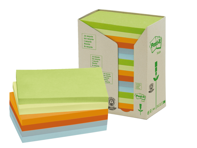 Post-it Notes memoblok recycled tower Pastel