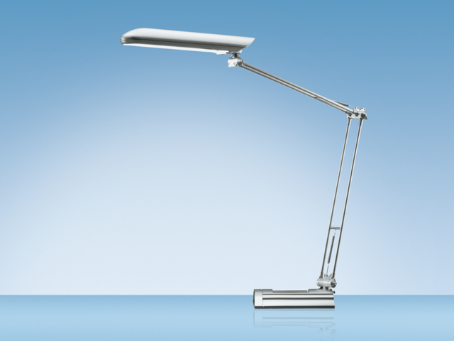 Bureaulamp hansa met spaarlamp ecolux zilver