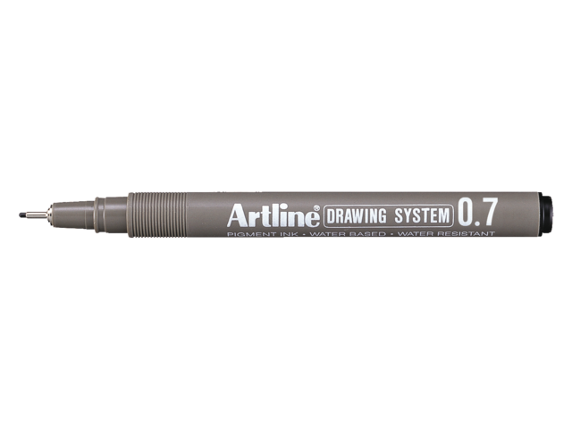 Fineliner artline zwart 0.7mm