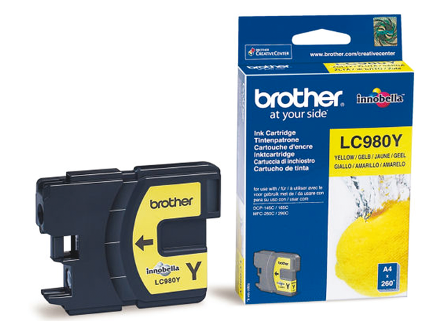 Inkcartridge brother lc-980y geel