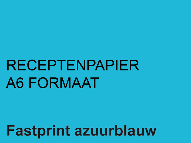 Receptpapier fastprint a6 80gr azuurblauw 2000vel