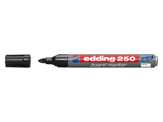 Viltstift edding 250 whiteboard rond zwart 2mm