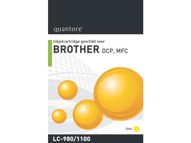 Inkcartridge quantore brother lc-1100 geel