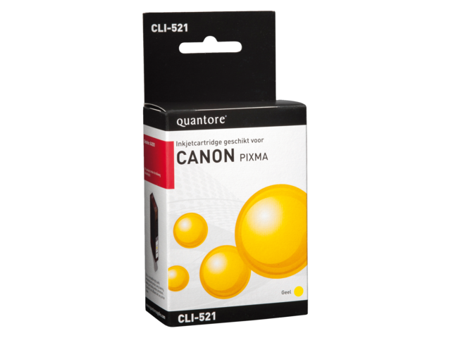 Inkcartridge quantore canon cli-521 geel+chip