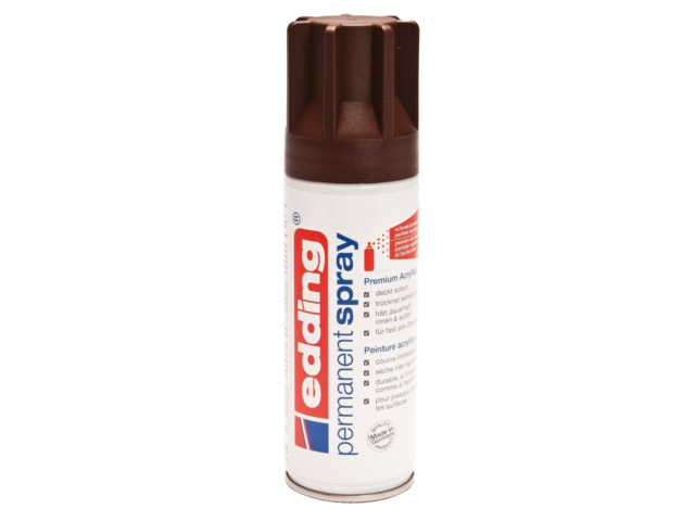 Verfspuitbus edding 5200 permanent spray mat chocoladebruin