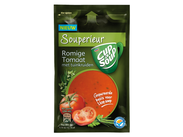 Cup-a-soup souperieur romige tomaat tuinkruiden 16 zakjes