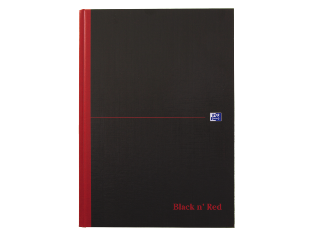 Notitieboek oxford black and red a4 96vel gelinieerd ass.
