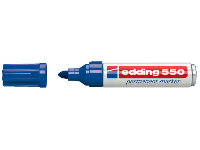 Viltstift edding 550 rond blauw 3-4mm