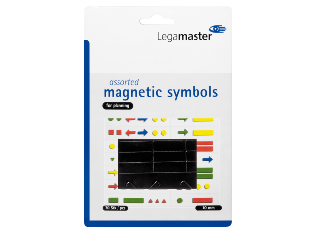 Magneet legamaster symbolen 10mm zwart assorti