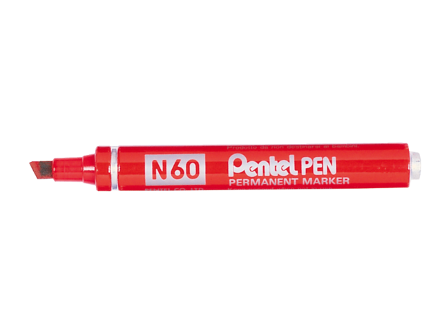 Viltstift pentel n60 schuin rood 1.5-3mm