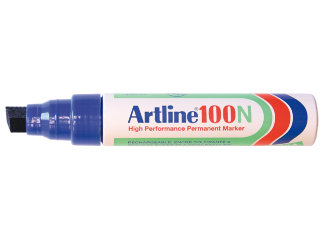 Viltstift artline 100 schuin blauw 4-12mm
