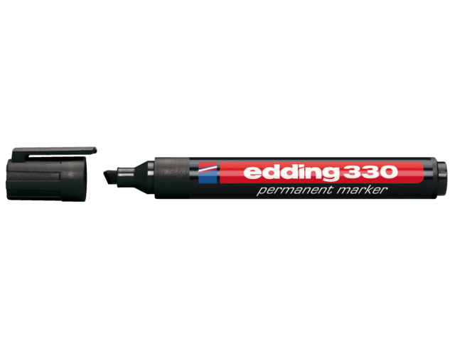 Viltstift edding 330 schuin zwart 1.5-5mm