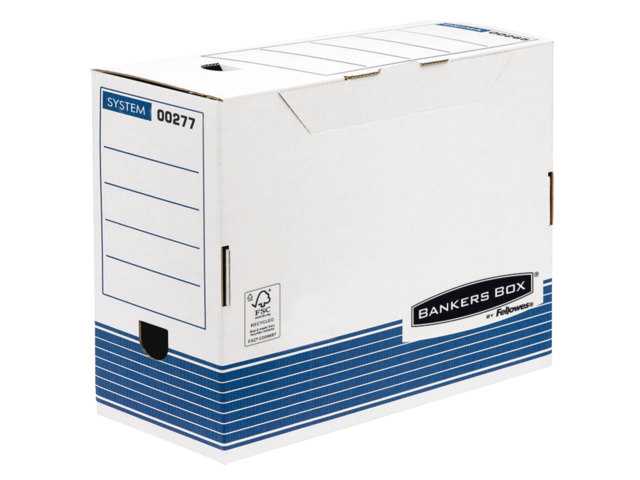 Archiefdoos bankers box standaard 150mm blauw-wit