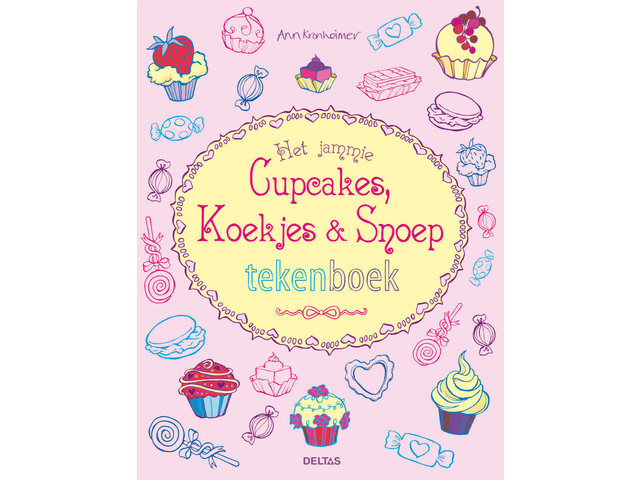 Kleurboek deltas het jammie cupcakes koek & snoep