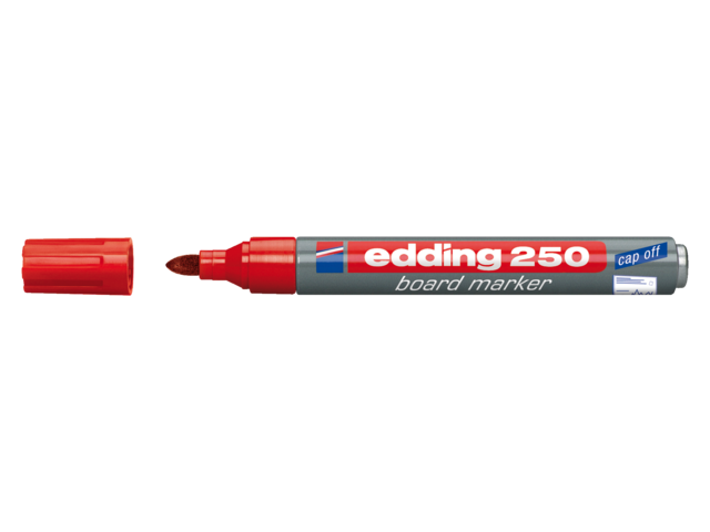 Viltstift edding 250 whiteboard rond rood 2mm 