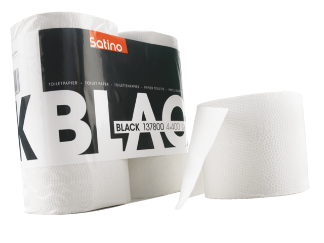 Toiletpapier satino black 2-laags 400vel 4rollen