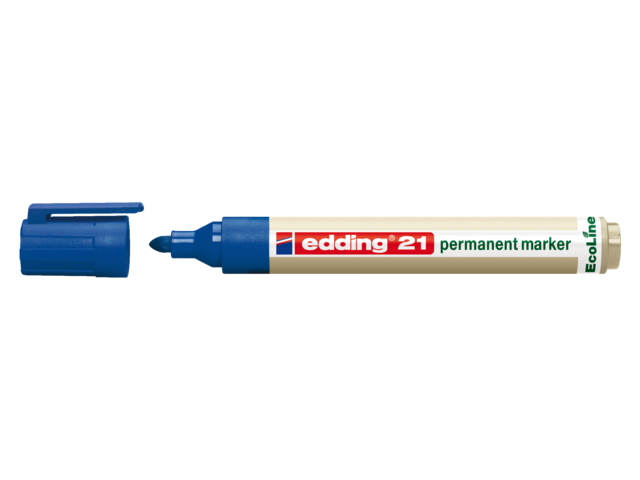 Viltstift edding 21 eco rond blauw 1.5-3mm