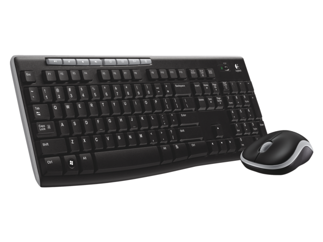 Logitech draadloos toetsenbord + muis MK270