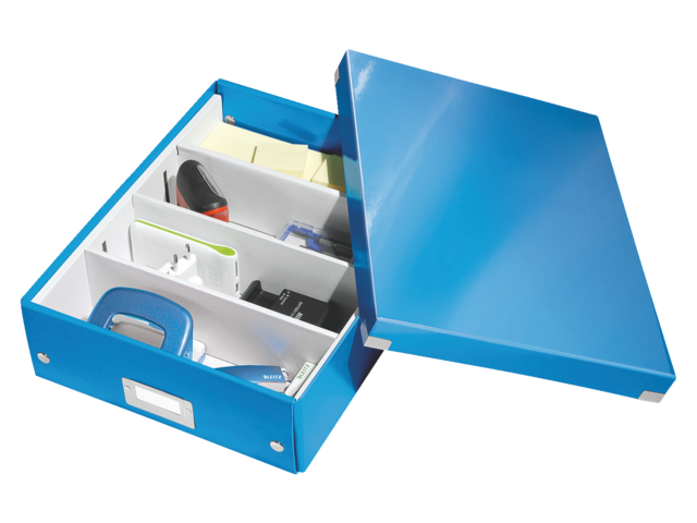 Opbergbox leitz click en store 280x100x370mm blauw