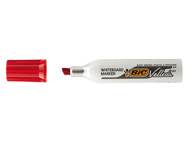 Viltstift bic 1781 whiteboard schuin rood 3-6mm