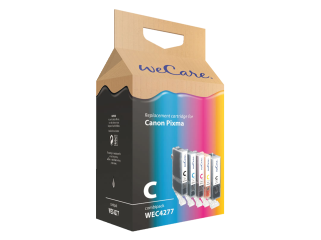 Inkcartridge wecare canon pgi-520 cli-521 zwart + kleur