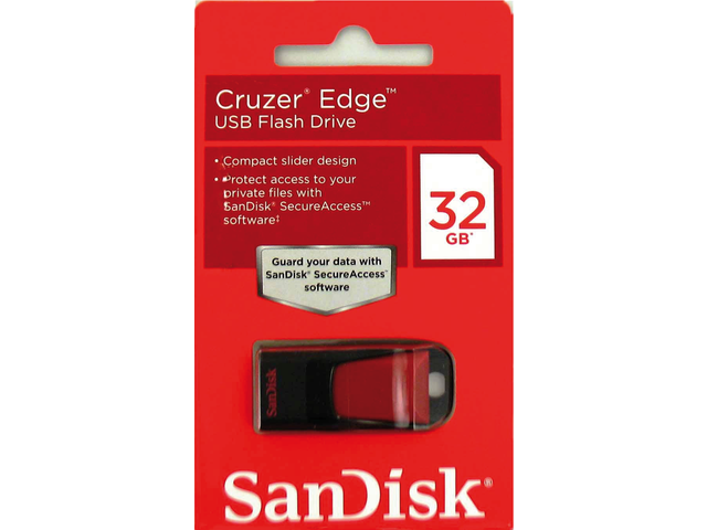 Usb-stick 2.0 sandisk cruzer edge 32gb