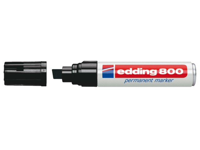 Viltstift edding 800 schuin zwart 4-12mm