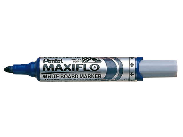 Viltstift pentel mwl5m maxiflo whiteboard blauw 3mm
